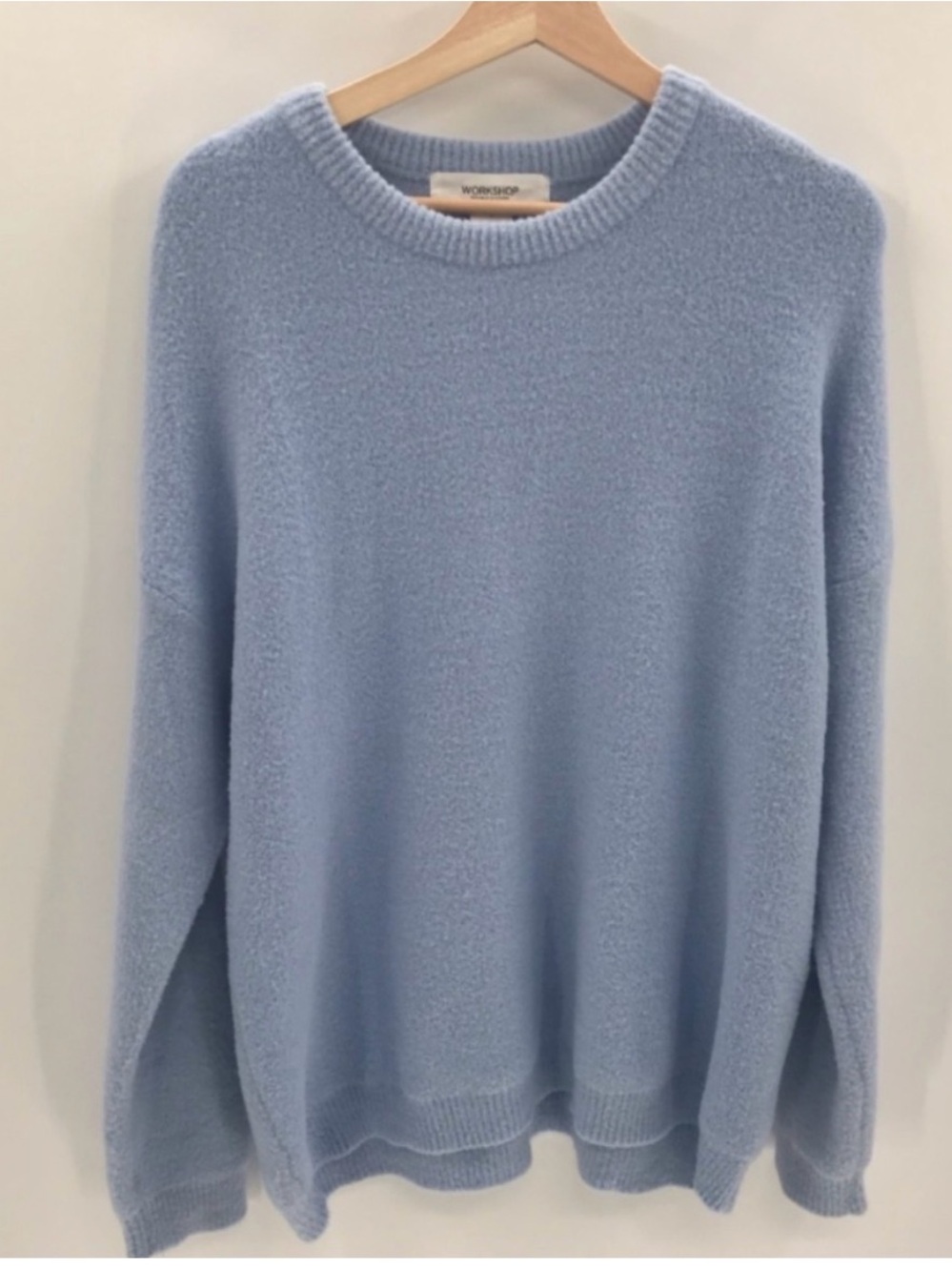 Workshop Republic Clothing Pale Blue Plush Knit Sweater